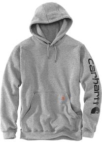 Carhartt Logo, hoodie , kleur: lichtgrijs/zwart , maat: M