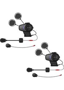 SENA 10S, Bluetooth-communicatiesysteem dubbele kit , kleur: zwart
