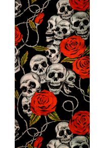 Modeka Sculls Roses, multifunctionele hoofddeksels , kleur: zwart/witte/rood , maat: One Size