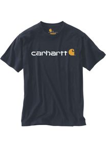 Carhartt Core Logo, t-shirt , kleur: donkerblauw/witte , maat: L
