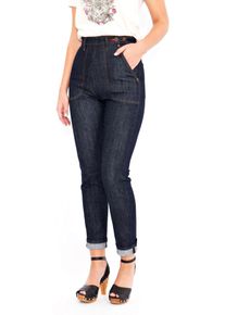 Queen Kerosin Selvedge, jeans vrouwen , kleur: donkerblauw , maat: 30/32