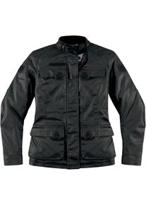 Icon 1001 Akorp, veste en cuir femme , couleur: Noir , taille: XXL