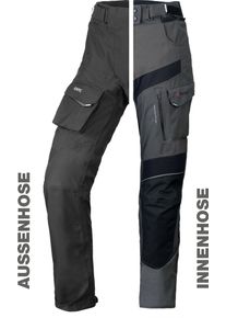 Büse Büse Porto, textiel broek waterdicht vrouwen , kleur: grijs/zwart , maat: 42