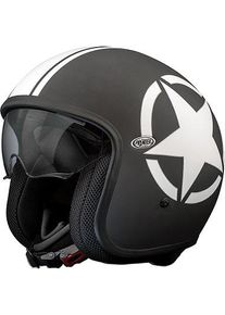 Premier Vintage Star, kask z otwartą twarzą , kolor: matowyczarny/biały , rozmiar: XS