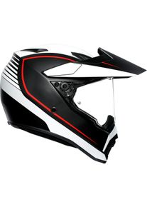 AGV AX9 Pacific Road, casco enduro , colore: Nero Opaco/Bianco/Rosso , dimensione: XXS