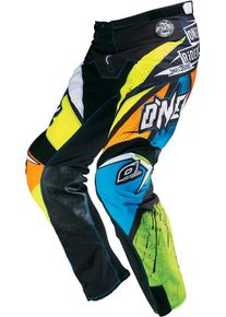 O Neal ONeal Mayhem Lite, stoffen broek , kleur: Glitch zwart/groen/blauw/geel , maat: 28
