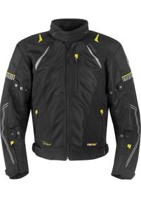 GERMOT X-Air Evo Pro, textile jacket waterproof women , color: Black/Neon-Yellow/Grey , size: 36