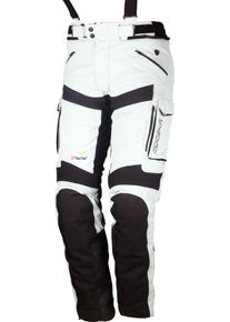 Modeka Tacoma III, pantaloni tessili , colore: Grigio Chiaro/Nero , dimensione: Lungo L