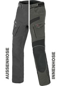 B&uuml;se B&uuml;se Porto, textielbroek waterdicht , kleur: grijs/zwart , maat: 25