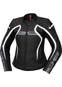iXS RS-600 1.0, leather jacket women , color: Black/Grey/White , size: 36