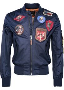 Top Gun Beast, stoffen jas , kleur: donkerblauw , maat: XL