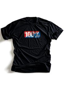 100 Percent Old School, t-shirt , kleur: Zwart/Wit/Blauw/Rood , maat: XL