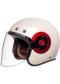 SMK Retro, jethelm , kleur: witte/rood , maat: XS