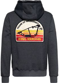 King Kerosin Motor Gear - Frame of Wilderness, capuchonsweater , kleur: grijs , maat: M