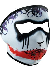 Zan Headgear Trickster, masque facial , couleur: Blanc/Noir/Rouge/Mauve , taille: Taille unique
