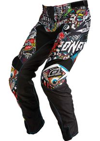 O Neal ONeal Mayhem S20 Crank, pantaloni in tessuto , colore: Nero/Rosso/Blu/Giallo , dimensione: 36