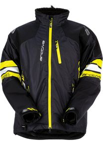 Arctiva S7 Mech, textieljas , kleur: Zwart/Neon-Geel/Wit , maat: L