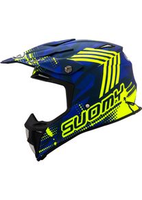 Suomy MX Speed Sergeant, casque Cross , couleur: Bleu Mat/Jaune , taille: 2XL