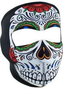 Zan Headgear Muerte, masque facial , couleur: Noir/Blanc/Rouge/Vert , taille: Taille Unique