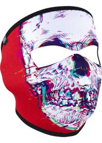 Zan Headgear Glitch Skull, masque facial , couleur: Rouge/Blanc/Bleu , taille: Taille unique