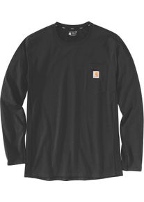 Carhartt Flex Pocket, t-shirt lange mouw , kleur: Zwart (N04) , maat: S