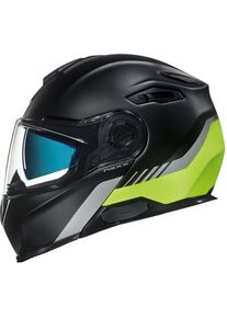 Nexx X.Vilitur Latitude, opklapbare helm , kleur: matzwart/geel , maat: XL
