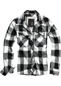 Brandit Checkshirt, shirt , kleur: Wit/Zwart , maat: 7XL