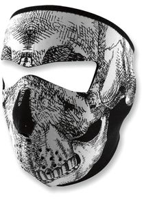 Zan Headgear Skull, masque facial , couleur: Noir/Blanc , taille: Taille unique