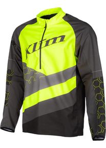 Klim Revolt Pullover, functioneel shirt , kleur: Zwart/Donkergrijs/Neon-Geel , maat: S
