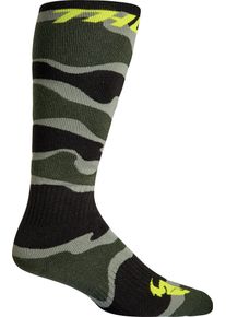 Thor MX Camo, sokker b&oslash;rn , farve: Sort/M&oslash;rkegr&oslash;n/Gr&aring;/Neongr&oslash;n , st&oslash;rrelse: 1-6 US