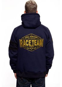 King Kerosin Adventure Gear - Race Team, capuchon met rits , kleur: donkerblauw/zwart/geel , maat: M
