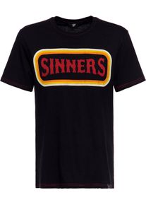 King Kerosin Sinners F*ck You All, t-shirt , kleur: zwart/rood/geel , maat: M