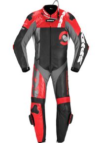Spidi DP-Progressive Pro, leather suit 1pcs. perf , color: Black/Red/Grey , size: 48
