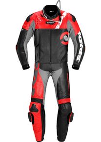 Spidi DP-Progressive Tour, leather suit 2pcs. , color: Black/Red/Grey/White , size: 48