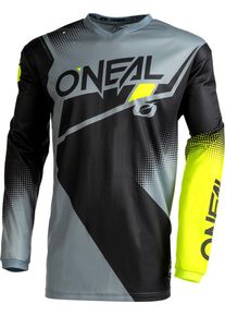 O Neal ONeal Element Racewear V.22, jersey , colore: Nero/Grigio/Giallo Fluo , dimensione: XL