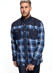 King Kerosin Adventure Gear - Till Blanko, camisa/camisa , cor: Azul/Branco , tamanho: L