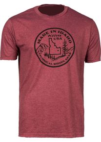 Klim Made In Idaho, t-shirt , kleur: donkerrood/zwart , maat: XL