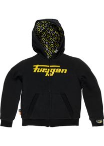 Furygan Luxio, chaqueta textil niños , color: Negro/Amarillo Neón , tamaño: 6