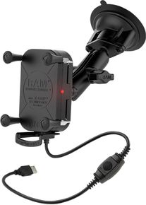 Ram Mount Tough-Charge X-Grip Car, oplaadhouder , kleur: zwart