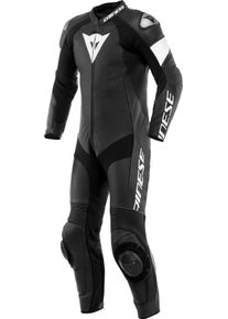 Dainese Tosa, leather suit 1pcs. perforated , color: Black/Black/White , size: 52