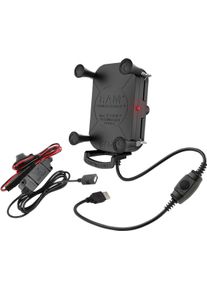 Ram Mount Tough-Charge X-Grip Motorbike, oplaadhouder , kleur: zwart