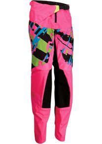 Moose Offroad Agroid, pantaloni tessili per bambini , colore: Fucsia Fluo/Verde Fluo/Blu Fluo/Nero , dimensione: 22
