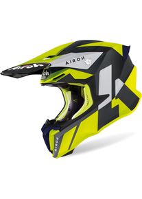 Airoh Twist 2.0 Lift, casque croisé , couleur: Mat Jaune Néon/Noir/Gris Foncé/Gris Clair , taille: S