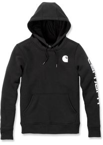 Carhartt Clarksburg Logo, hoody vrouwen , kleur: zwart/witte , maat: M