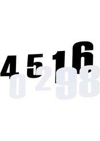 Moose Racing Race Number 5, autocollant , couleur: Blanc , taille: 11 cm