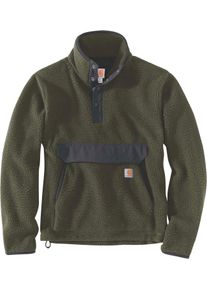 Carhartt Relaxed Fit, fleece pullover , farve: m&oslash;rkegr&oslash;n , st&oslash;rrelse: XXL