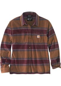 Carhartt Flannel Stripe, blusa , cor: Castanho Escuro/Castanho , tamanho: S