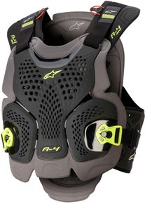 Alpinestars A-4 Max, protector vest , color: White/Dark Grey/Red , size: XL/XXL