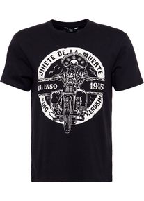 King Kerosin El Paso, T-shirt , kleur: zwart , maat: M
