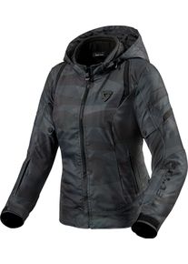 Revit Flare 2, textiele jas waterdichte vrouwen , kleur: zwart/grijs , maat: 42